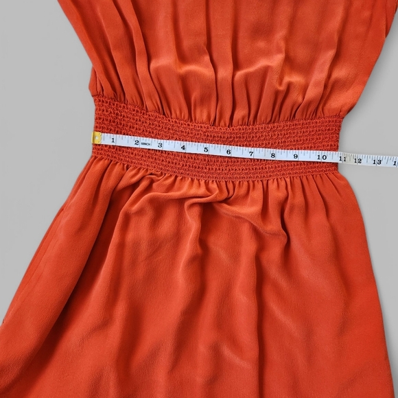 ARITZIA Babaton Orange 100 % Silk Tank Top Sleeveless Dress Size S Coquette - Picture 11 of 15